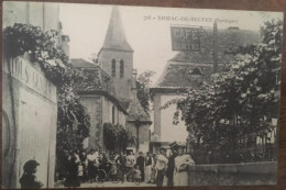 Cpa 24 Dordogne, SIORAC En PERIGORD, SIORAC De Belvès, Animée, Enseigne Café Du Centre, éd O.D.P, écrite En 1907 - Autres & Non Classés