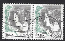 Italia 2003; Donna Nell'arte 0,05 € : Coppia Usata. - 2001-10: Usados