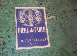 Boeschepe Nord Etiquette Ancienne De Bière De Table Non Utilisée Brasserie H. Delpace - Bière