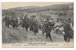 CPA Militaria En Argonne Section De Mitrailleuse Se Rendant En Premiere Ligne N0174 - War 1914-18