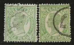 Queensland    .   SG    .  249/250     .   O      .     Cancelled - Used Stamps