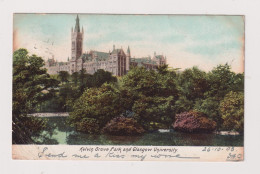 SCOTLAND - Glasgow Kelvin Grove Park And University Used Vintage Postcard - Lanarkshire / Glasgow
