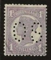 Queensland    .   SG    .  251   .  Perfin    .   O      .     Cancelled - Used Stamps