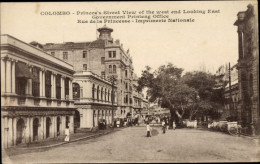 CPA Colombo Ceylon Sri Lanka, Rue De La Princesse, Imprimerie Nationale - Sri Lanka (Ceylon)