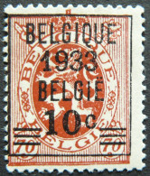 Belgique - Yvert N° 375 Neuf * - 1929-1937 Heraldieke Leeuw