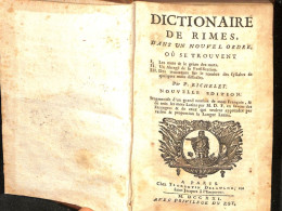 Sa01 - 1721 - RICHELET: DICTIONAIRE De RIMES Dans Un Nouvel Ordre Ou Se Trouve Les Mots Et Le Genre Des Mots.PARIS - 1701-1800