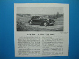 (1938) CITROËN : La Nouvelle Traction Avant - La " 15 " Six Cylindres - Ohne Zuordnung