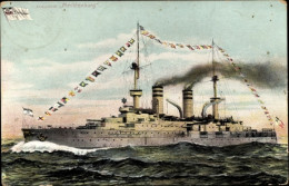 CPA Deutsches Kriegsschiff, SMS Mecklenburg, Linienschiff, Kaiserliche Marine - Andere & Zonder Classificatie