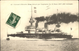 CPA Cuirassé D'Escandre Iéna Détruit Par Explosion,1907 - Autres & Non Classés