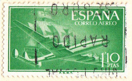 1955 - 1956 - ESPAÑA - SUPERCOSTELLATION Y NAO SANTA MARIA - EDIFIL 1173 - Gebraucht