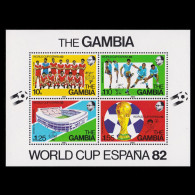 World Cup 1982 FOOTBALL GAMBIA.Souvenir Sheet .Scott Nos.600-605 MNH - 1982 – Espagne
