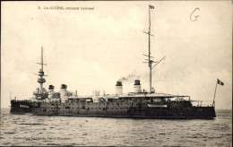 CPA La Gloire, Croiseur Cuirassé, Französisches Kriegsschiff, Ansicht Backbord - Andere & Zonder Classificatie