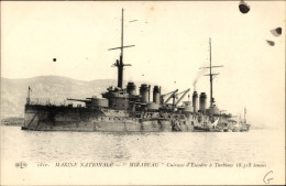 CPA Französisches Kriegsschiff, Mirabeau, Cuirasse D'Escadre - Autres & Non Classés