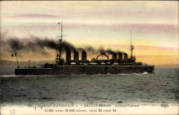 CPA Französisches Kriegsschiff, Ernest Renan, Croiseur Cuirasse - Autres & Non Classés
