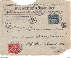 Cachet De Paris Rue Erard De 1906, Type Semeuse Lignée - 1877-1920: Semi Modern Period