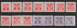 AUSTRIA 1945  SEGNATASSE SERIE DI 14 VALORI INTEGRI  ** MNH LUSSO C2053 - Unused Stamps