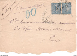 Cachet De Paris Rue Des Batignolles De 1909, Type Semeuse Lignée - 1877-1920: Periodo Semi Moderno