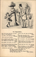 Artiste CPA Gedicht Von Adolf Stoltze Der Regescherm, Herr Sali Kam Mit Frau... - Costumes