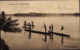 CPA Upoto RD Congo Zaire, Paddler Im Kongo - Other & Unclassified