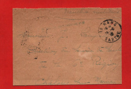 DEVANT D' ENVELOPPE LE 14/06/1916 - CACHET HOPITAL COMPLEMENTAIRE N° 18 - Cartas & Documentos