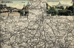 Landkarten CPA Weißenfels An Der Saale, Schloss Augustusburg, Markt - Autres & Non Classés