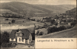 CPA Langenthal Hirschhorn Am Neckar Hessen, Gasthaus Zur Linde, Panorama - Autres & Non Classés