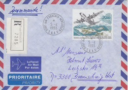 TAAF 1993 Registered Cover Ca Port-aux-Français 5.4.1993 (59886) - Covers & Documents