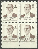 Turkey; 1961 Regular Stamp 10 K. ERROR "Imperf. Edge" - Ungebraucht
