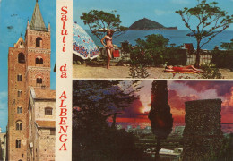 CARTOLINA 1969 ITALIA SAVONA ALBENGA SALUTI VEDUTINE Italy Postcard ITALIEN AK - Savona
