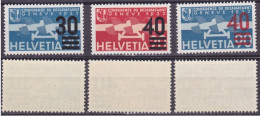 SALE 90% Off Schweiz Suisse 1936/37: Aufdrucke 30+40 Provisoires Zu PA 23-25 Mi 292+293+310 (Zu CHF 34.00) à 10% Du Cote - Unused Stamps