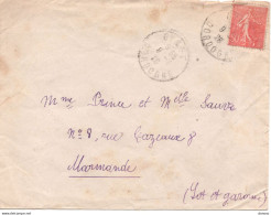 Lettre De 1928 D'Eymet Pour Marmande  Type Semeuse Lignée - 1921-1960: Modern Tijdperk