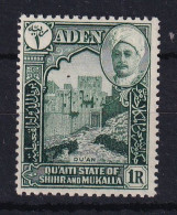 Aden - Hadhramaut: 1942/46   Sultan   SG9   1R       MH - Aden (1854-1963)