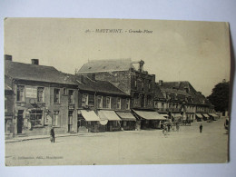 Cpa...Hautmont...(nord)...grande-place...1925...animée...(commerces)... - Autres & Non Classés
