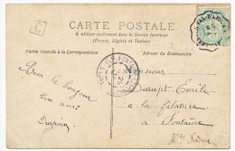 BOITE URBAINE DE GARE VOSGES ET HAUTE SAONE CP 1905 LE VAL D'AJOL A AILLEVILLERS CONVOYEUR + BOITE URBAINE C - 1900-29 Blanc