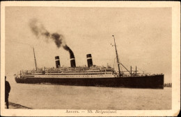 CPA Antwerpen Antwerpen Flandern, Dampfschiff SS Belgenland, Red Star Line, Dampfschiff - Sonstige & Ohne Zuordnung