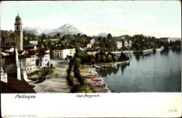 CPA Pallanza Lago Maggiore Piemonte, Teilansicht Der Stadt, Gebirge, Kirchturm - Autres & Non Classés