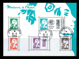 BLOC MARIANNE DE L'AVENIR OBLITERE CACHET ROND 17-5-2024 #234# - Used Stamps