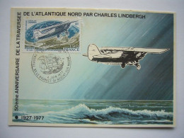 Avion / Airplane / SPIRIT OF SAINT LOUIS / Pilot : Charles Lindbergh / Carte Maximum - 1919-1938
