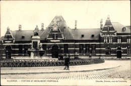 CPA Vilvorde Flämisch Brabant, Bahnhof, Monument Portaels - Autres & Non Classés