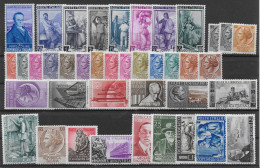 REPUBBLICA 1955  ANNATA DI 40 VALORI COMPLETA INTEGRA ** MNH LUSSO C1416 - 1946-60: Mint/hinged