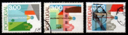 PORTUGAL    -   1976.    Y&T N° 1302 - 1304 - 1305 Oblitérés . Alphabétisation - Oblitérés