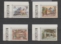 Liechtenstein 1981 Gutenberg Castle Corner Pieces ** MNH - Châteaux