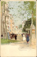 Artiste Lithographie Cassiers, H., Vichy Allier, Straßenpartie - Autres & Non Classés