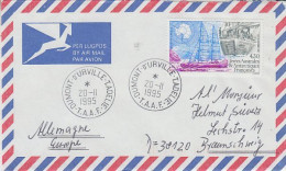 TAAF 1995 Cover Ca Dumont D'Uville 20.II.1995 (59888) - Lettres & Documents
