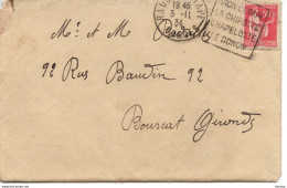 Lettre De 1934 De Raon L'étape Pour Le Bouscat, Type Paix - 1921-1960: Periodo Moderno