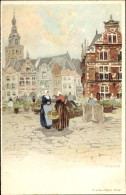 Artiste Lithographie Cassiers, H., Nijmegen Gelderland Niederlande, Markt - Autres & Non Classés
