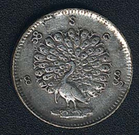 Burma (Myanmar), 1/4 Rupee = 1 Mat 1852, Silber, Rare - Birmania