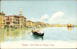 Lithographie Venezia Venedig Veneto, Canal Grande Con L'Albergo D'Italia - Autres & Non Classés