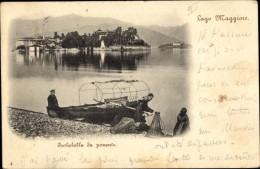 CPA Isola Bella Lago Maggiore Piemonte, Boot, Uferpartie - Autres & Non Classés