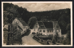AK Trippstadt /Karlstal, Gasthaus-Pension Klugsche Mühle Mit Strasse Aus Der Vogelschau  - Autres & Non Classés